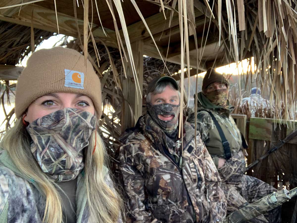 Hunting blind with the family